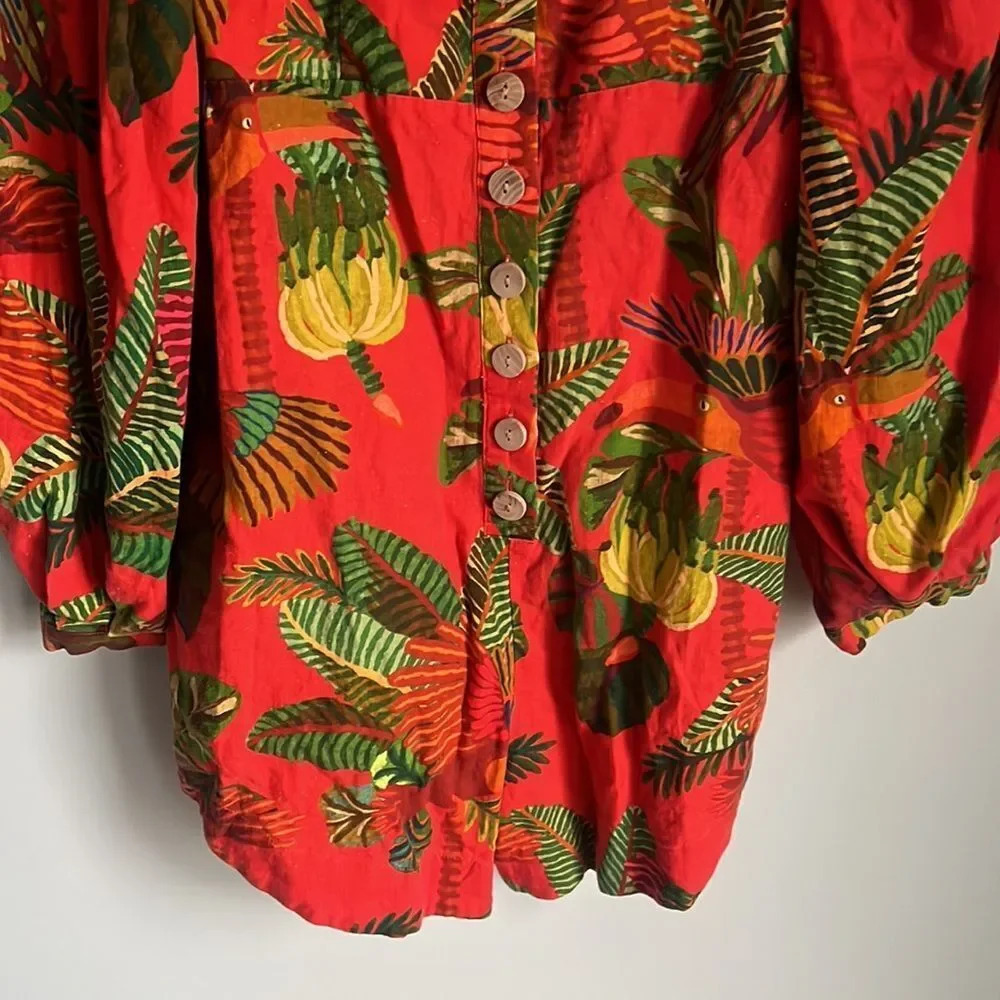 FARM Rio Red Forest Birds Romper - Picture 7 of 14